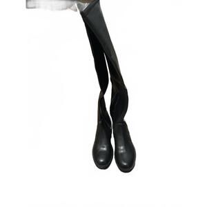 Trendy Rouge Ladies’ Knee Boots Size 7 - Sleek Black Faux Leather